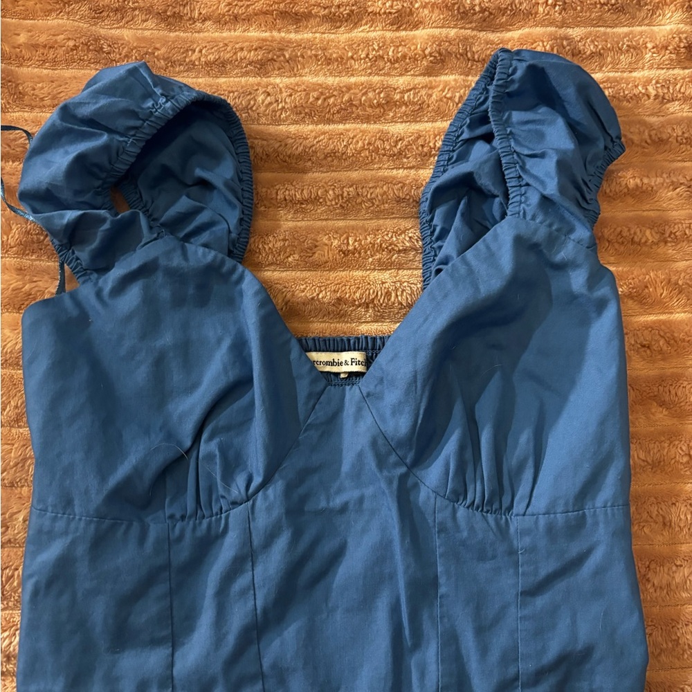 Abercrombie & Fitch Blue shirt with Puffed Sleeves